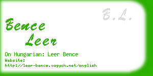 bence leer business card